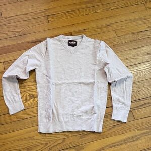 Alfani Men's Classic V-Neck Sweater in Light Gray